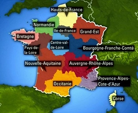 Les 13 grandes régions de France